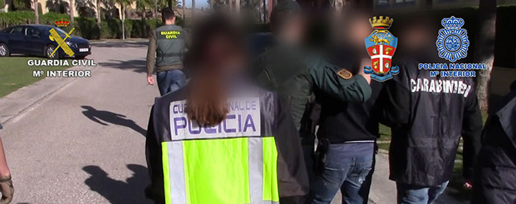 Desarticulada una organizacin de narcotraficantes integrada por miembros de la Ndrangheta italiana y del clan de los Castaas