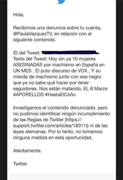 Paula Vzquez: El puto discurso de VOX y su mierda de machismo nos estn matando