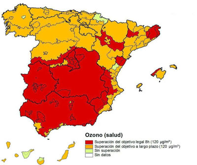 Piden planes de ozono en las once comunidades ms afectadas en 2018